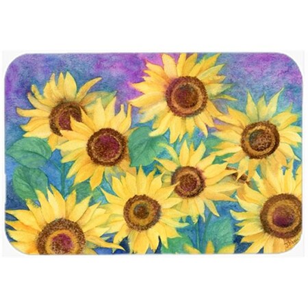 Carolines Treasures IBD0247LCB Sunflowers & Purple Glass Large Cutting Board IBD0247LCB